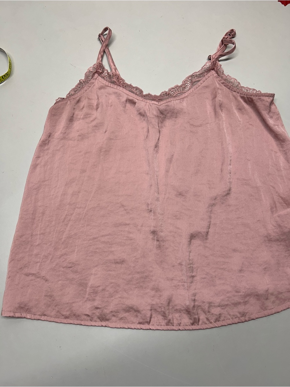 Hollister Dusty Pink Lace-Trim Cami